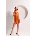 Mini-robe d&#39;été orange pour femme